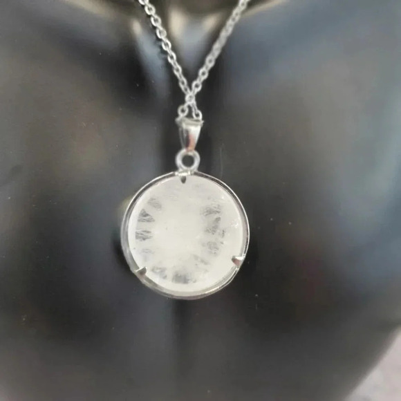 Quartz Sun and Moon Pendant Necklace - Picture 5 of 9